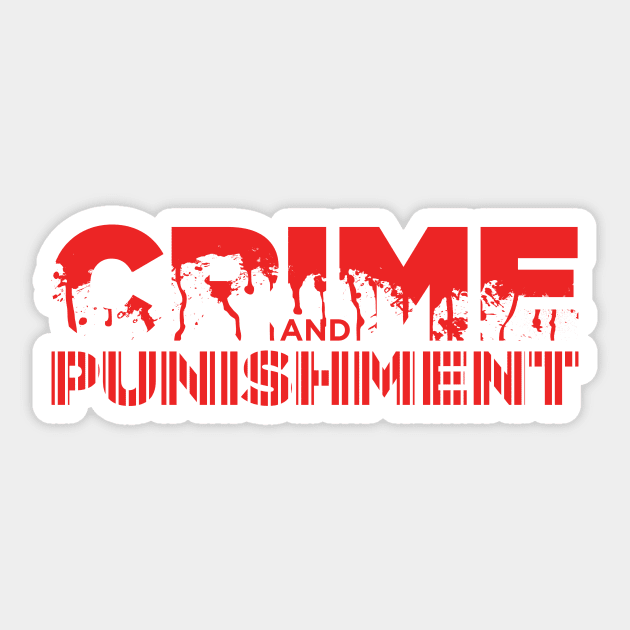 Crime and Punishment Sticker by filmsandbooks